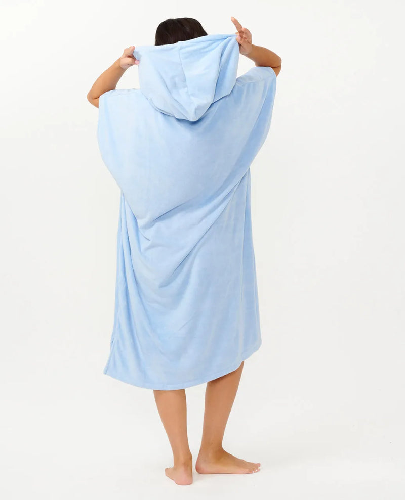 Load image into Gallery viewer, Rip Curl Women&#39;s Classic Surf Hooded Poncho Mid Blue 00ZWTO-8962
