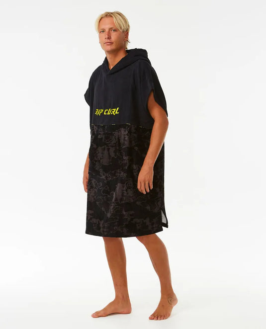 Rip Curl Men's Combo Hooded Towel Black/Lime 00HMTO-1288