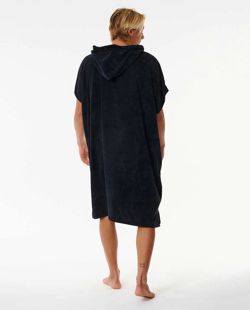 Load image into Gallery viewer, Rip Curl Men&#39;s Brand Hooded Poncho Black/Grey 00ZMTO-0097
