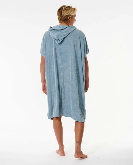 Rip Curl Men's Brand Hooded Poncho Dusty Blue 00ZMTO-3458
