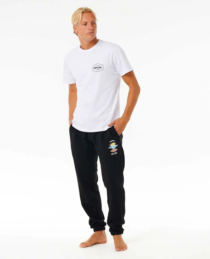 Load image into Gallery viewer, Rip Curl Men&#39;s Icons of Surf Track Pant Black 011MPA-0090
