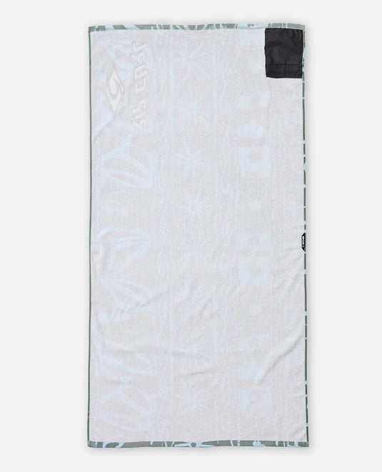Rip Curl Unisex Sunstash Beach Towel 180 - 60cm Mineral Blue 013MTO_4790