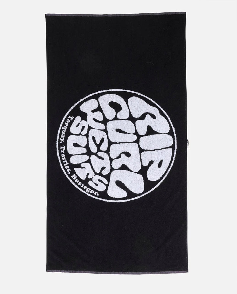 Load image into Gallery viewer, Rip Curl Unisex Logos Towel 160 - 80cm Black 01BMTO_0090
