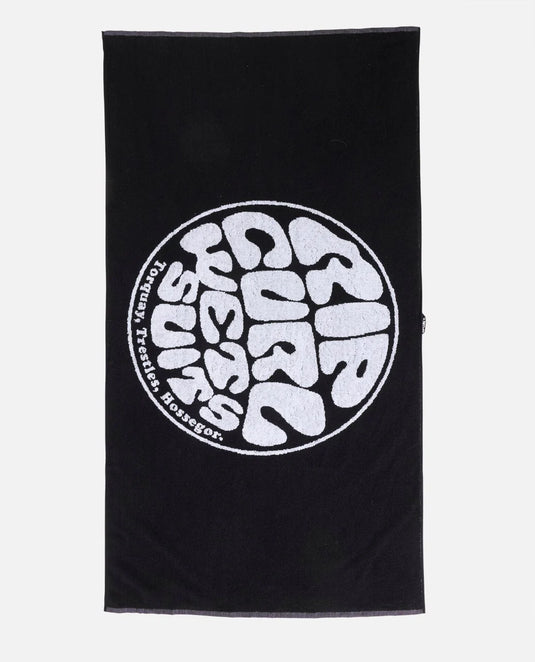 Rip Curl Unisex Logos Towel 160 - 80cm Black 01BMTO_0090