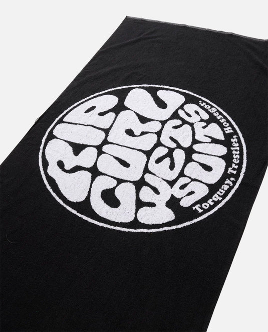 Rip Curl Unisex Logos Towel 160 - 80cm Black 01BMTO_0090