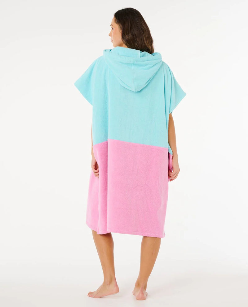 Load image into Gallery viewer, Rip Curl Women's Premium Surf Hooded Towel Poncho 104cm Light Sea Blue 01BWTO_2830
