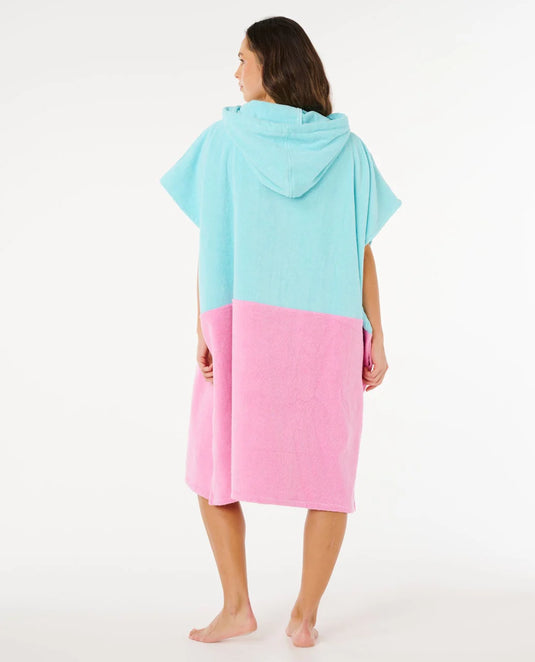 Rip Curl Women's Premium Surf Hooded Towel Poncho 104cm Light Sea Blue 01BWTO_2830