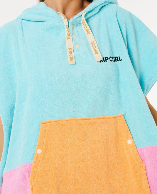 Rip Curl Women's Premium Surf Hooded Towel Poncho 104cm Light Sea Blue 01BWTO_2830