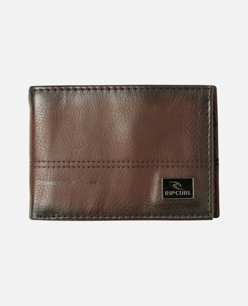 Load image into Gallery viewer, Rip Curl Corpawatu Icon PU Slim Wallet Black/Tan 01CMWA-5140
