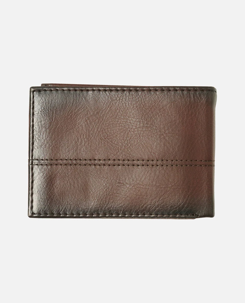 Load image into Gallery viewer, Rip Curl Unisex Corpawatu Icon PU Slim Wallet Black/Tan 01CMWA_5140
