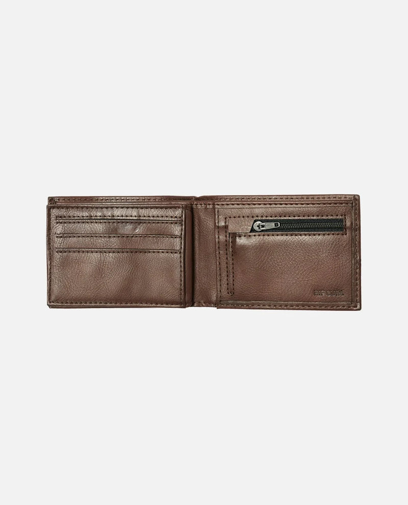 Load image into Gallery viewer, Rip Curl Corpawatu Icon PU Slim Wallet Black/Tan 01CMWA-5140
