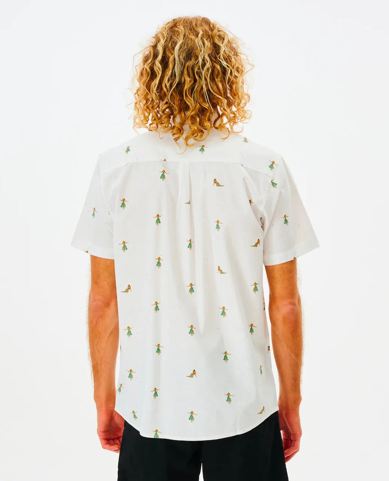 Load image into Gallery viewer, Rip Curl Men&#39;s Hula Breach Short Sleeve Shirt Off White 01PMSH-0003
