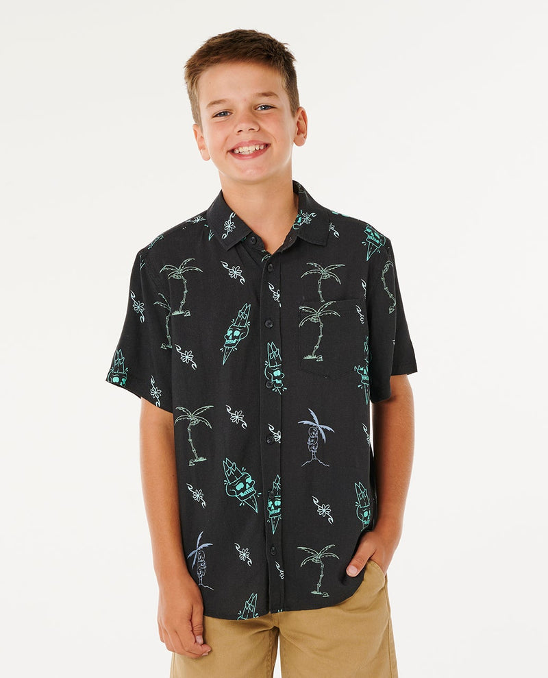 Load image into Gallery viewer, Rip Curl Kids' Eternal Shred SS Shirt (8-16 Years) Washed Black 01YBSH-8264

