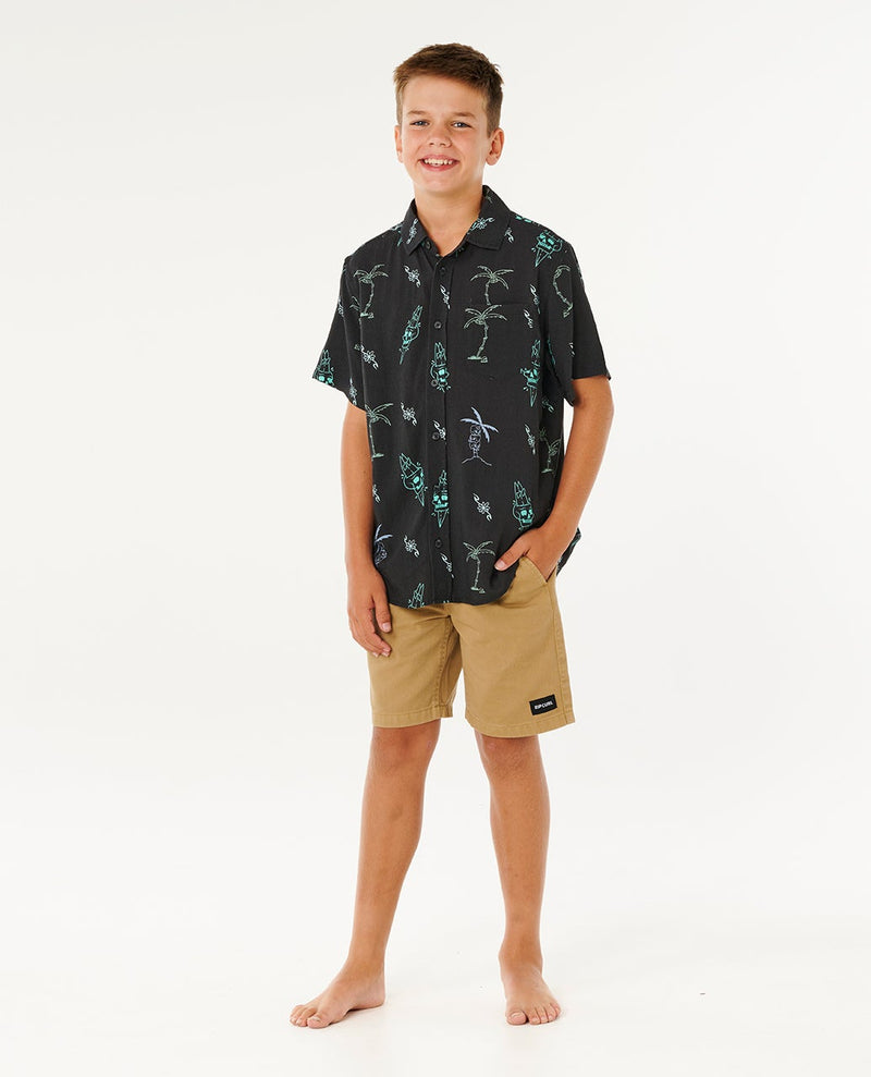Load image into Gallery viewer, Rip Curl Kids' Eternal Shred SS Shirt (8-16 Years) Washed Black 01YBSH-8264
