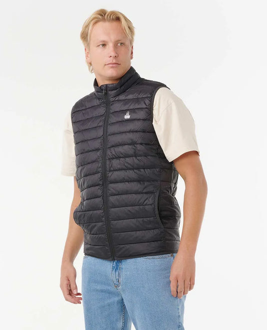 Rip Curl Men's Anti-Series Search Puffer Vest Black 01YMJA-0090