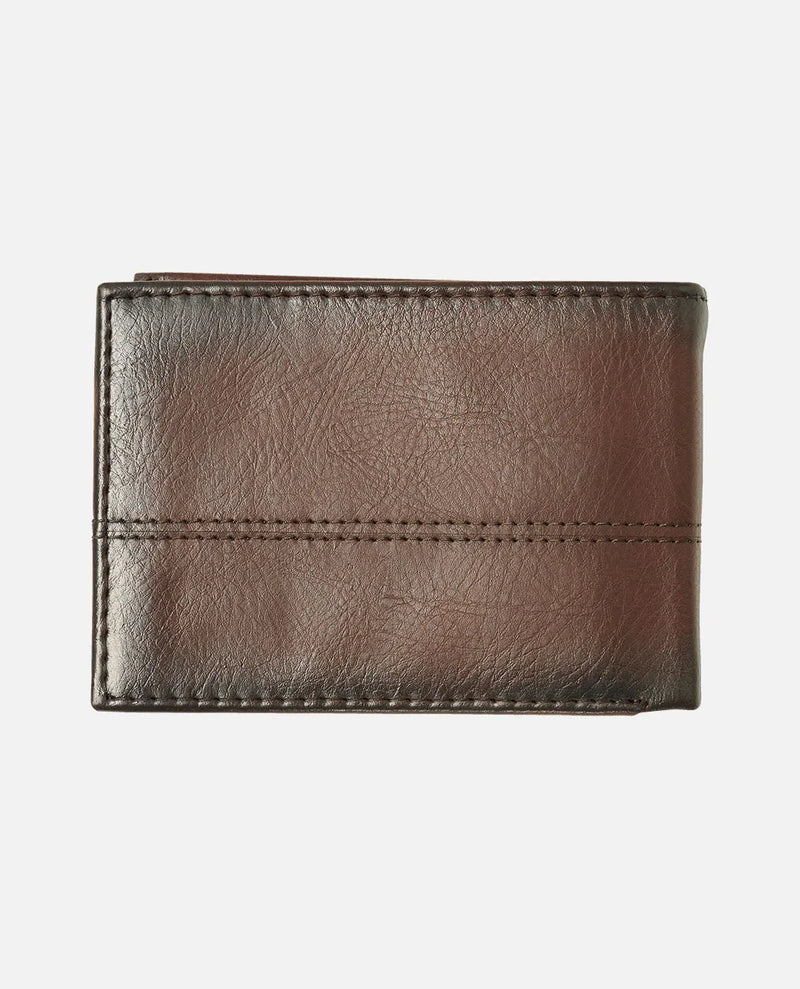 Load image into Gallery viewer, Rip Curl Unisex Corpawatu Icon PU Slim Wallet Black/Tan 01CMWA-5140
