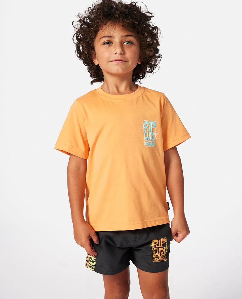 Load image into Gallery viewer, Rip Curl Kid&#39;s Grom Energy Logo T-Shirt Mandarin Zest 020TTE-2214
