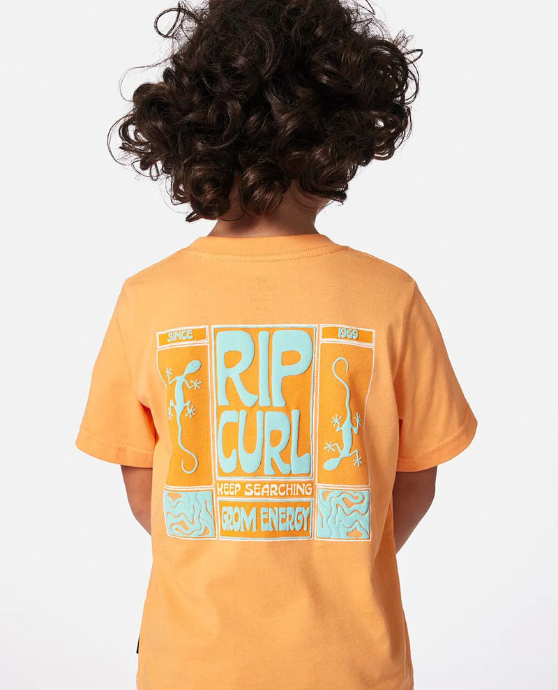 Load image into Gallery viewer, Rip Curl Kid&#39;s Grom Energy Logo T-Shirt Mandarin Zest 020TTE-2214
