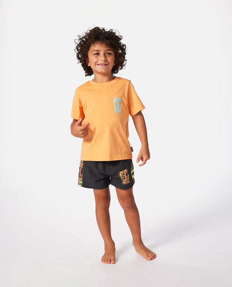 Load image into Gallery viewer, Rip Curl Kid&#39;s Grom Energy Logo T-Shirt Mandarin Zest 020TTE-2214
