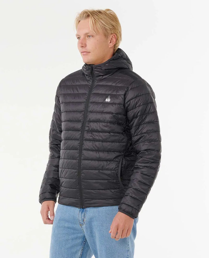 Load image into Gallery viewer, Rip Curl Men&#39;s Anti-Series Search Puffer Hood Fleece Black 023MJA-0090

