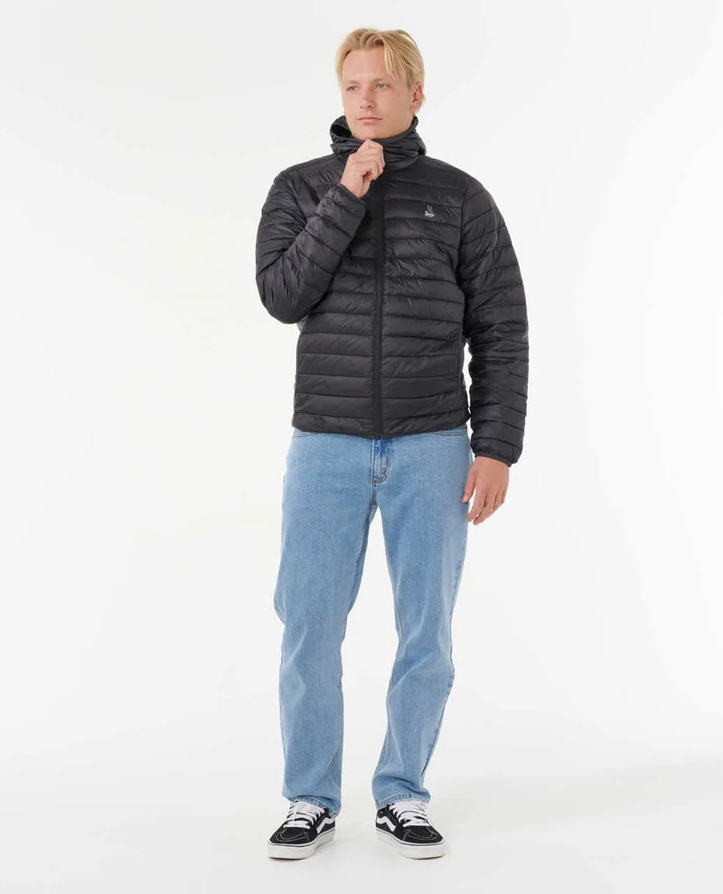 Load image into Gallery viewer, Rip Curl Men&#39;s Anti-Series Search Puffer Hood Fleece Black 023MJA-0090

