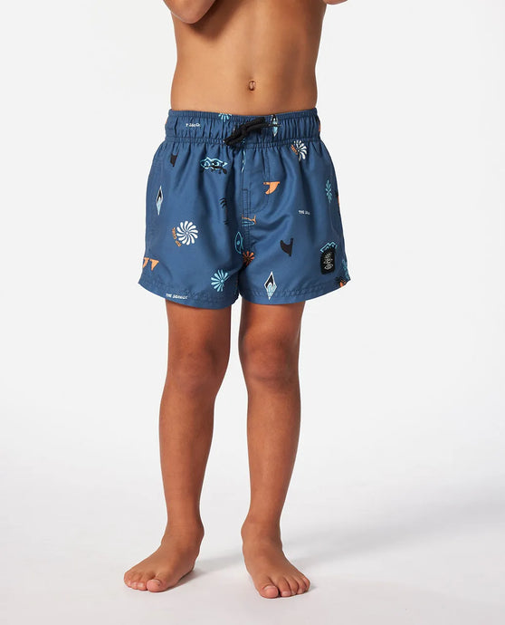 Rip Curl Kid's Grom Energy Volley Shorts Vintage Navy 027TBO-9435