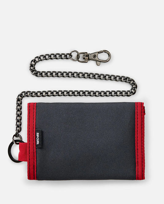 Rip Curl Kids' Chain Surf Wallet Black/Red 02EMWA_4019
