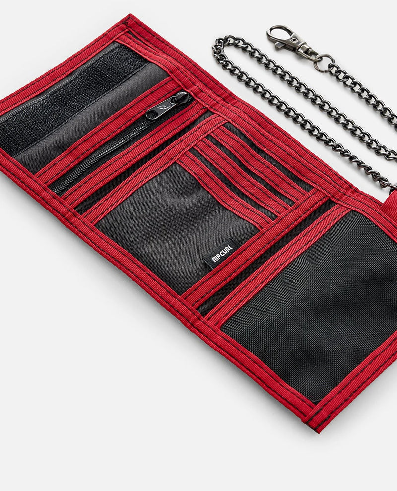 Load image into Gallery viewer, Rip Curl Kids' Chain Surf Wallet Black/Red 02EMWA_4019
