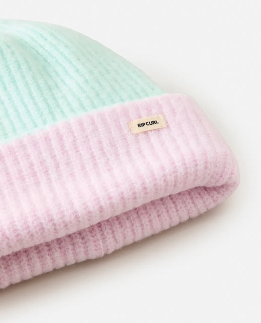 Rip Curl Women's 2 Tone Reg Revo Beanie Mint Purple 02MWHE-2378