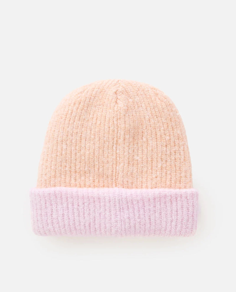 Load image into Gallery viewer, Rip Curl Unisex 2 Tone Reg Revo Beanie Peach/Lilac 02MWHE-2930
