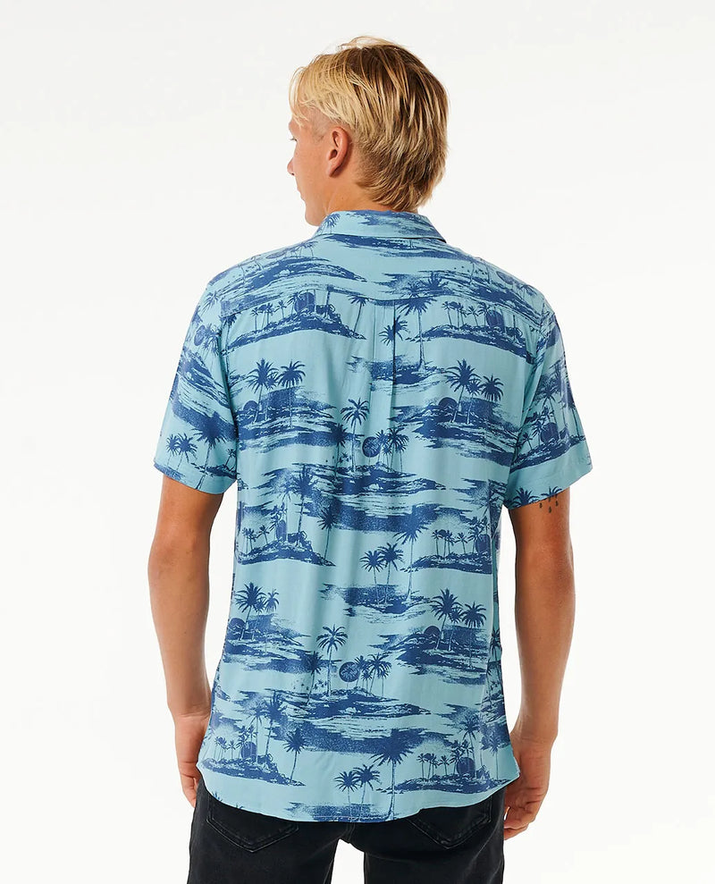 Load image into Gallery viewer, Rip Curl Men&#39;s Party Pack Short Sleeve Shirt Dusty Blue 032MSH-3458
