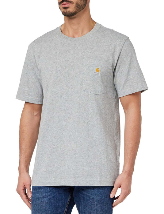 Carhartt Men's Dearborn Relaxed Pocket T-shirt Heather Gray 103296-HGY