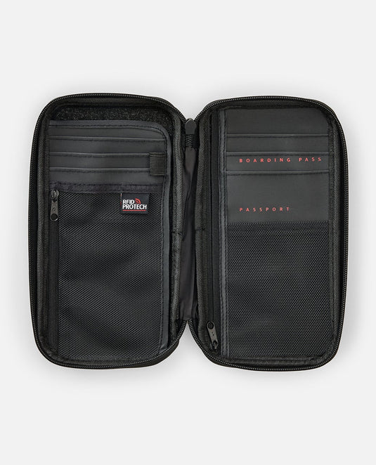 Rip Curl Unisex F-Light Search Travel Wallet Black/Grey 036MWA_0097