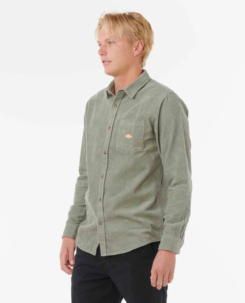 Load image into Gallery viewer, Rip Curl Men&#39;s Classic Surf Cord Long Sleeve Shirt Cactus Green 039MSH-2363
