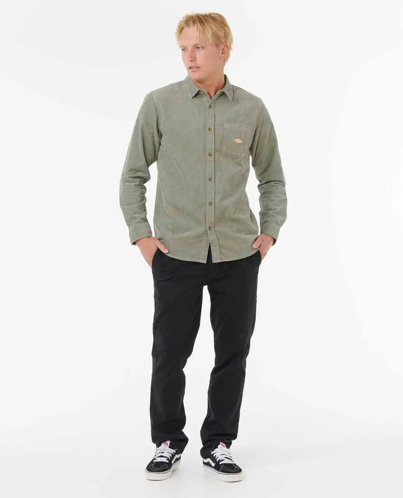Load image into Gallery viewer, Rip Curl Men&#39;s Classic Surf Cord Long Sleeve Shirt Cactus Green 039MSH-2363
