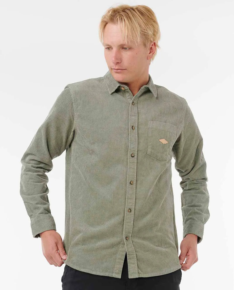 Load image into Gallery viewer, Rip Curl Men&#39;s Classic Surf Cord Long Sleeve Shirt Cactus Green 039MSH-2363
