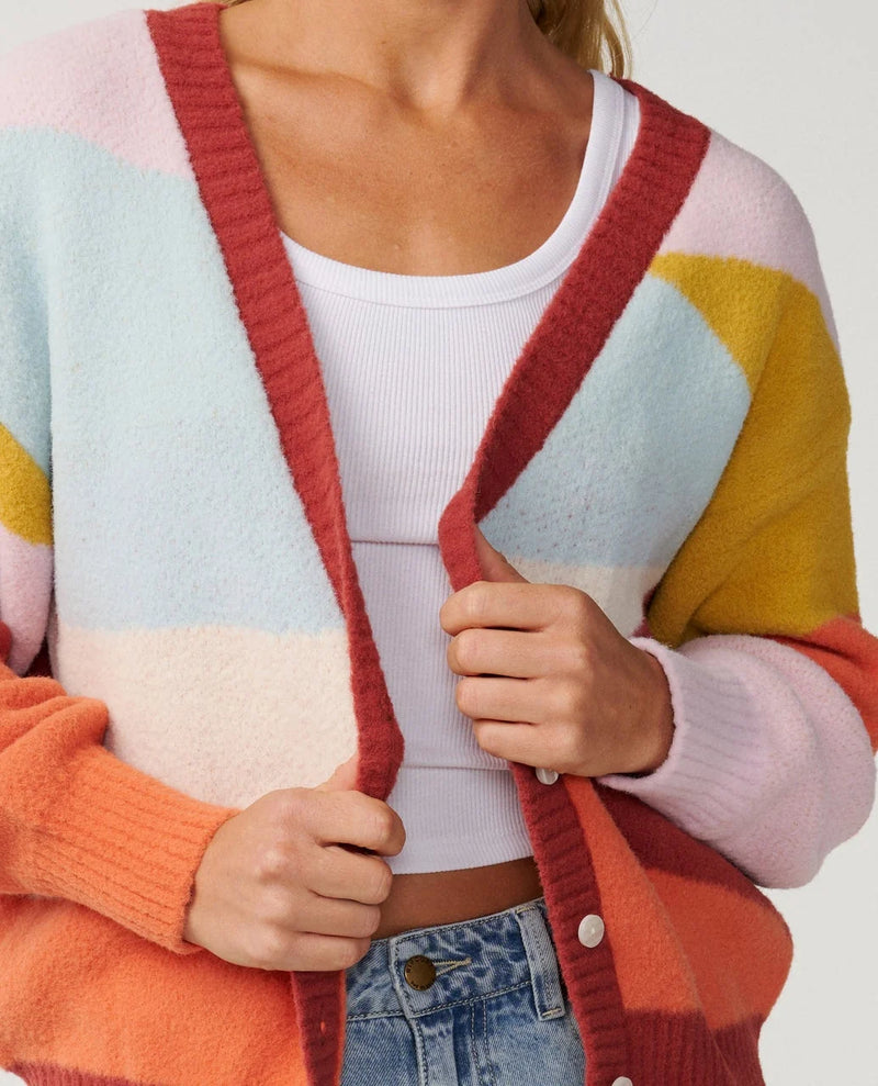 Load image into Gallery viewer, Rip Curl Women's Surf Revival Jacquard Cardi Multico 03VWKN-3282
