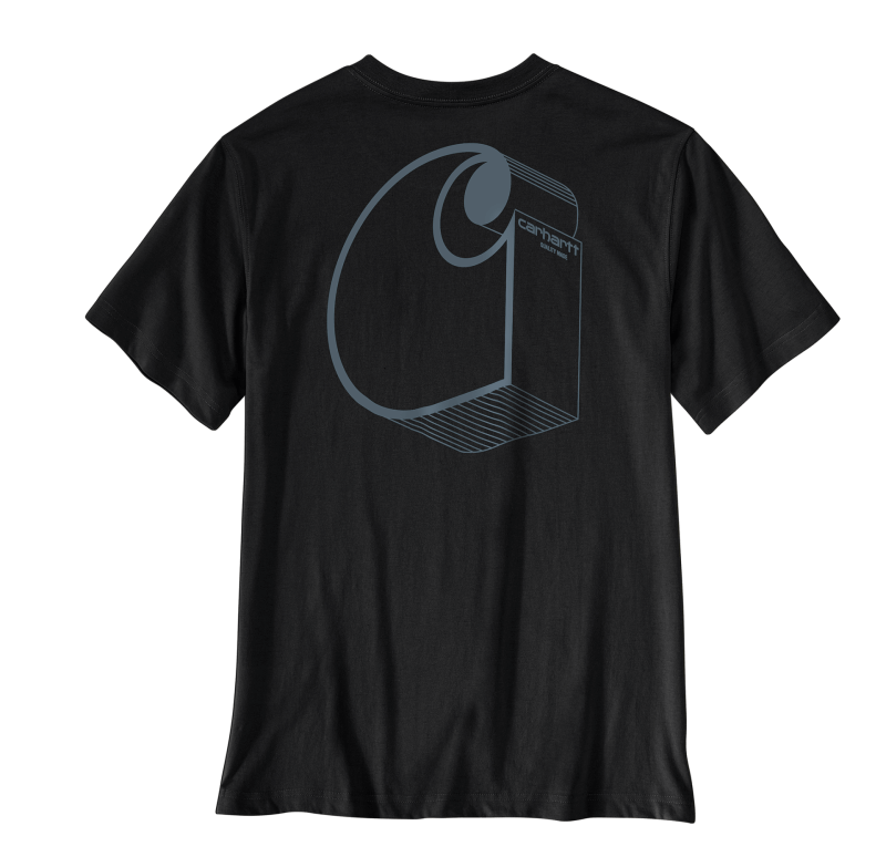 Load image into Gallery viewer, Carhartt Men's Irvine Relaxed 3D Logo T-Shirt Black 107319-N04
