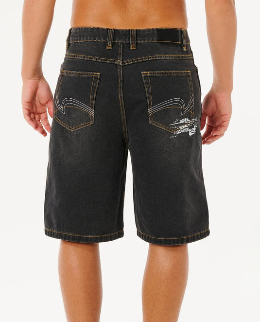 Rip Curl Men's Inner Visions Denim Walkshort Dark Acid Black 04HMWS_2849