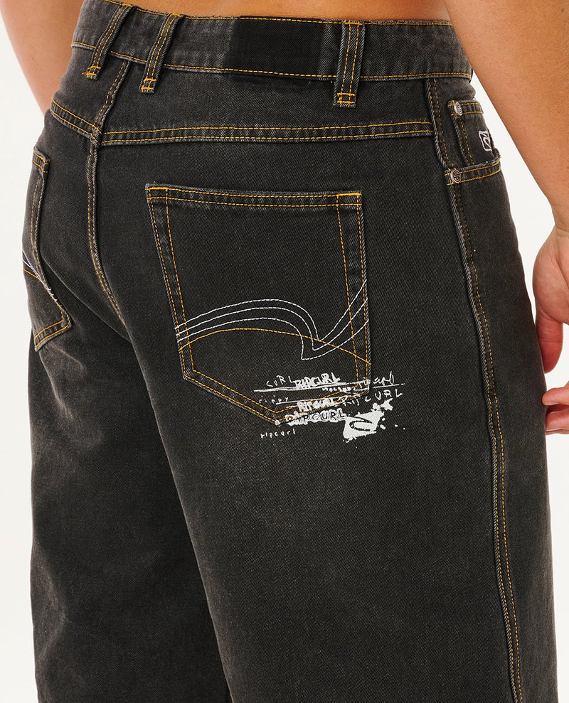 Load image into Gallery viewer, Rip Curl Men's Inner Visions Denim Walkshort Dark Acid Black 04HMWS_2849
