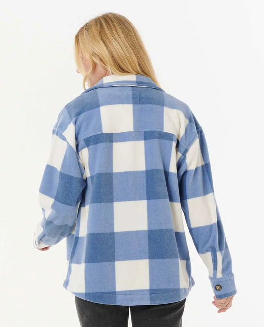 Rip Curl Women's Neon Isles Fleece Long Sleeve Shirt Blue 05QWSH-0070