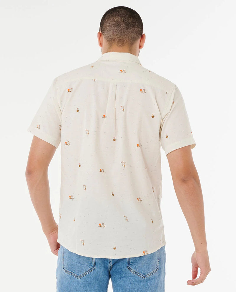 Load image into Gallery viewer, Rip Curl Men's Skelly Breach Short Sleeve Shirt Off White 05XMSH_0003
