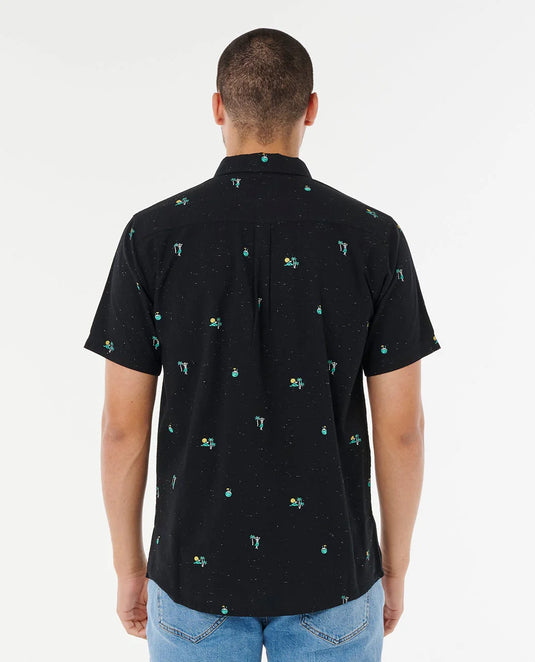 Rip Curl Men's Skelly Breach Short Sleeve Shirt Black 05XMSH_0090
