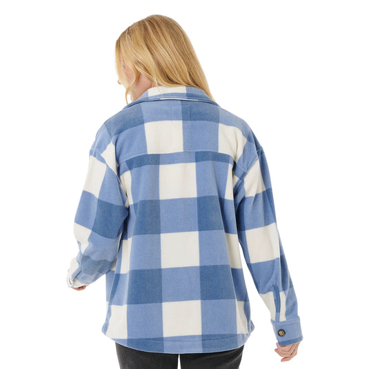 Rip Curl Women's Neon Isles Fleece L/S Shirt 70 Blue 05QWSH