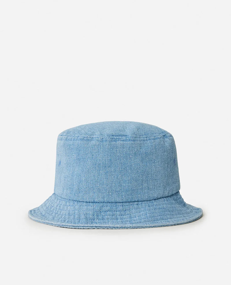 Load image into Gallery viewer, Rip Curl Women&#39;s Denim Short Brim Bucket Hat Mid Blue 06IWHE-8962
