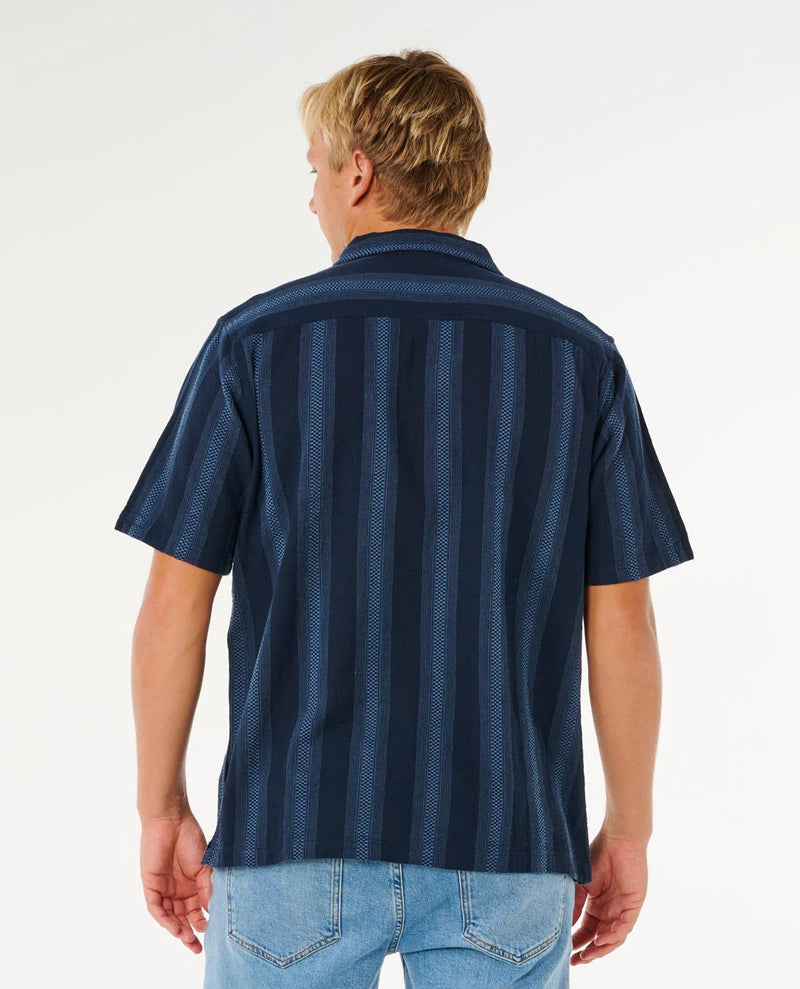 Load image into Gallery viewer, Rip Curl Men's Classic Surf Weaver Short Sleeve Shirt Dark Navy 06RMSH_0291
