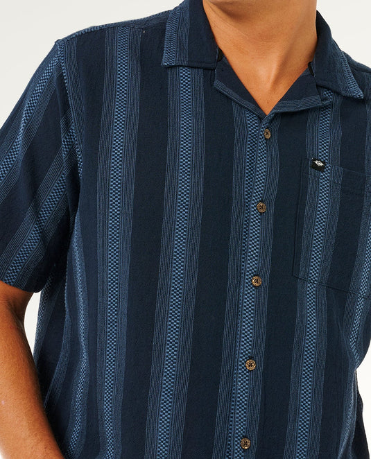 Rip Curl Men's Classic Surf Weaver Short Sleeve Shirt Dark Navy 06RMSH_0291