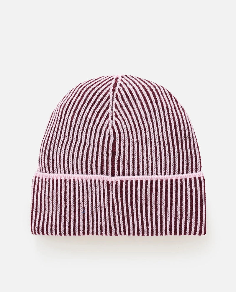 Load image into Gallery viewer, Rip Curl Unisex 2 Tone Ribbed Reg Beanie  Lilac/Plum 06RWHE-2926
