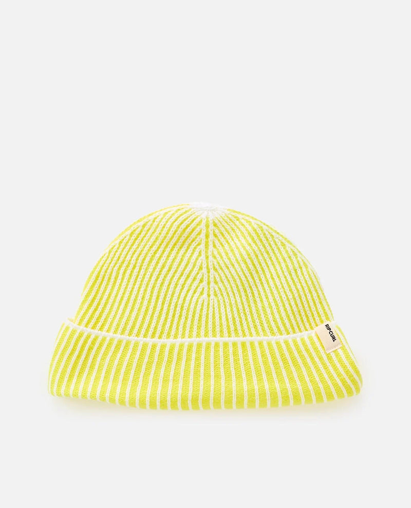 Load image into Gallery viewer, Rip Curl Unisex 2 Tone Ribbed Reg Beanie Washed Lime 06RWHE-9652
