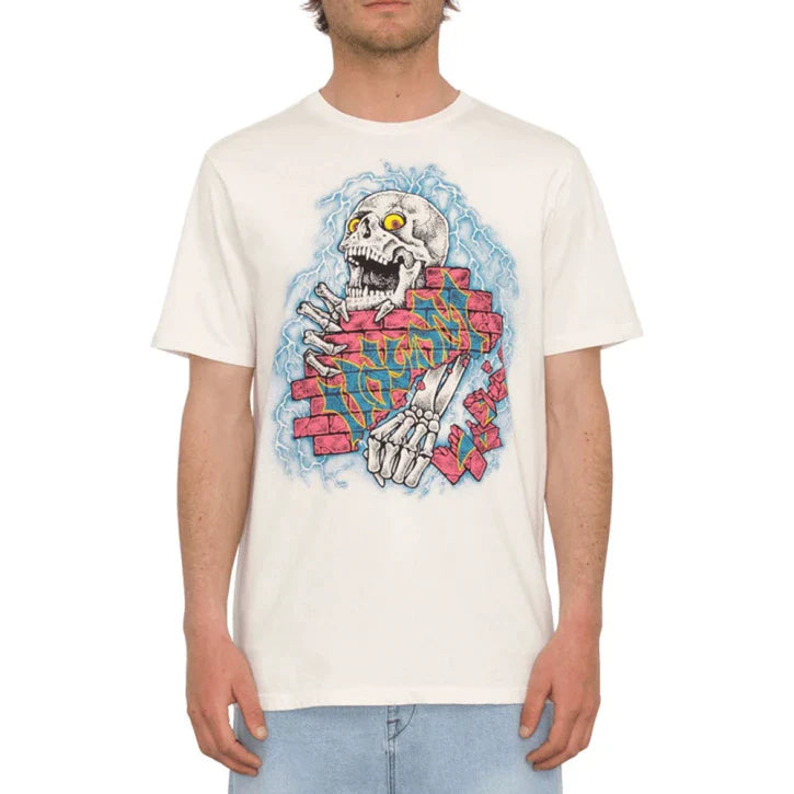 Load image into Gallery viewer, Volcom Men&#39;s Wall Puncher T-Shirt Off White A5212402_OFW
